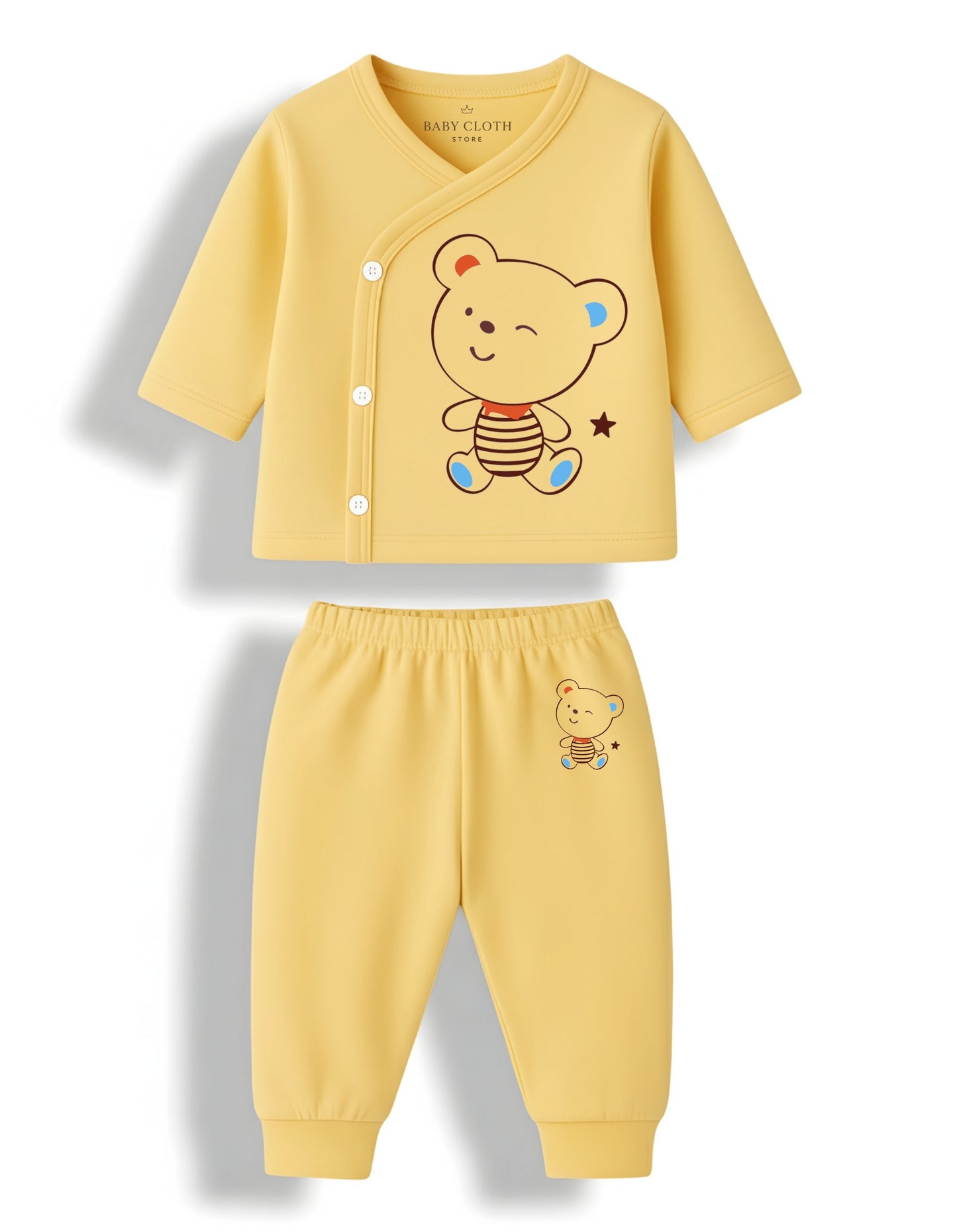 Baby Jhabla & Pyjama Set – Soft Cotton Care with Cute Print