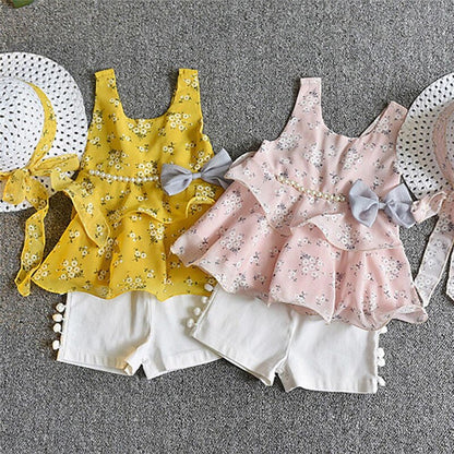 3PCS Toddler Baby Girl Summer Clothes Set Kid