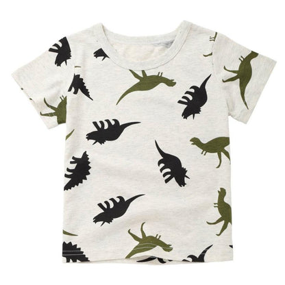 Children Baby Boys Summer Tshirt Cartoon Dinosaur