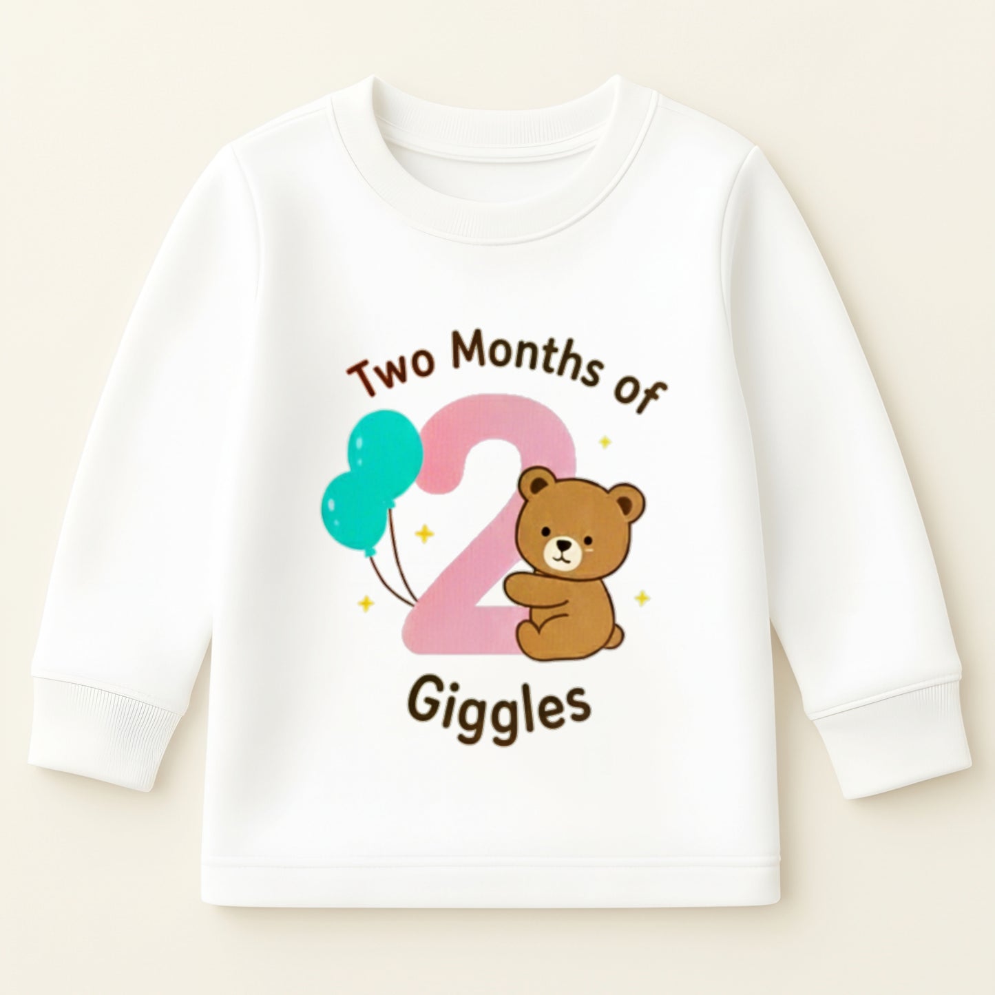 Two Month Baby Milestone Sweatshirt & Pyjama Set