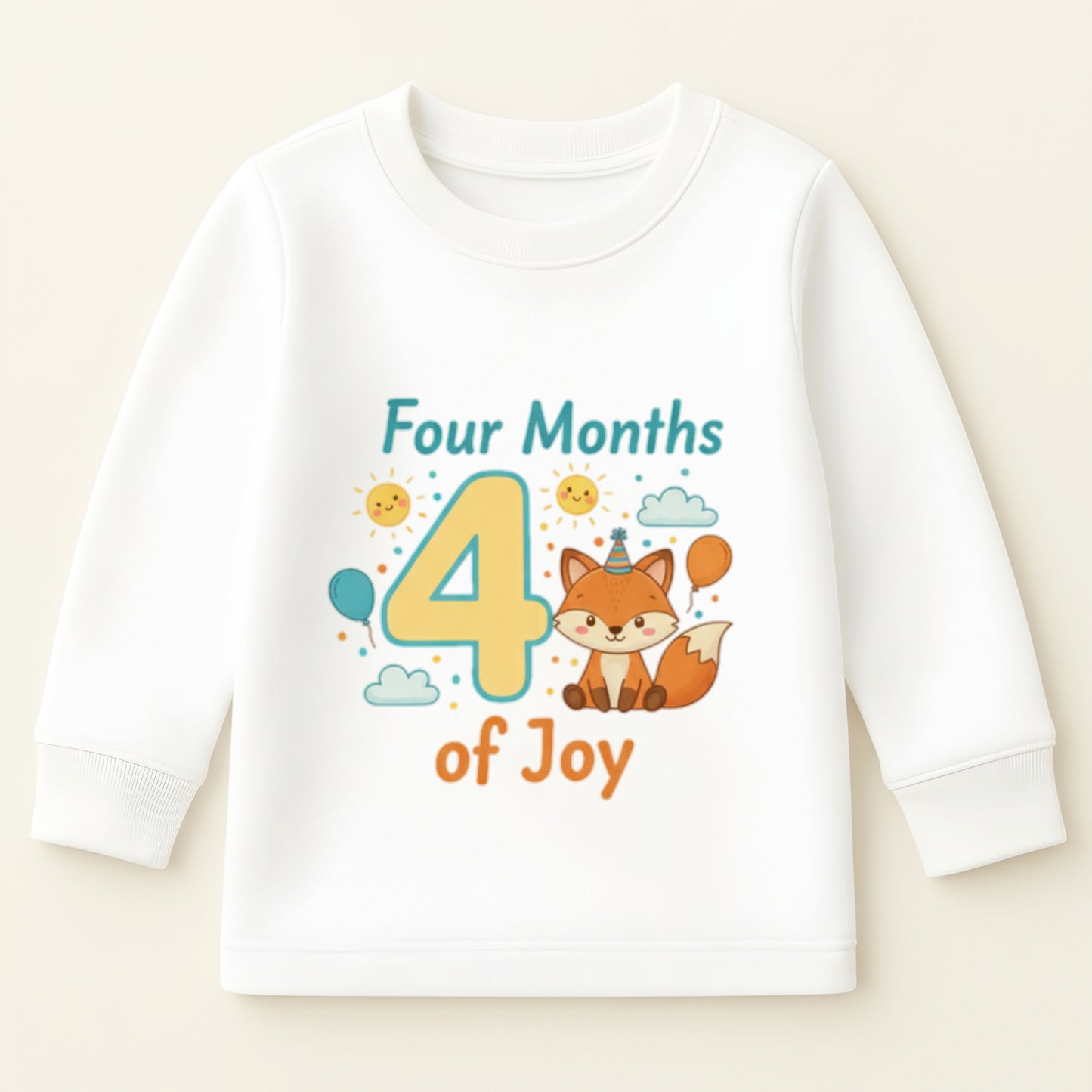 Four Month Baby Milestone Sweatshirt & Pyjama Set