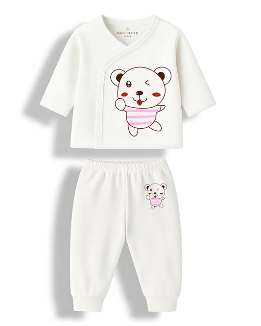 Baby Jhabla & Pyjama Set – Soft Cotton Care with Cute Print