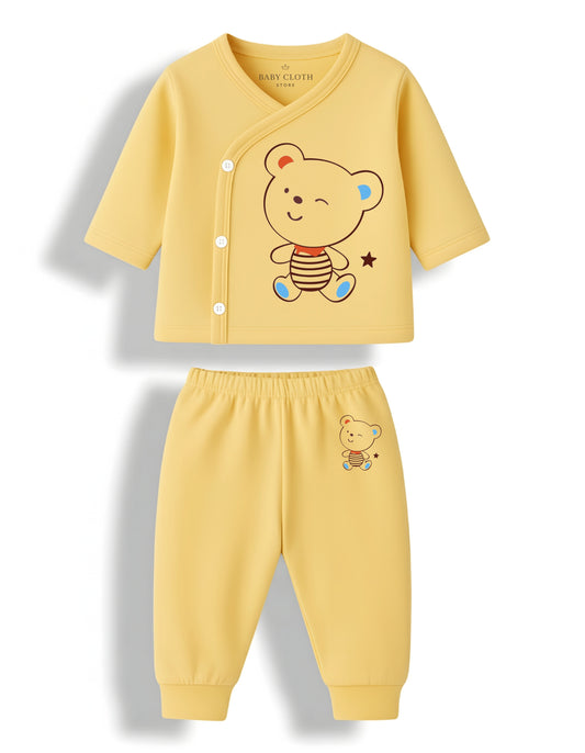 Baby Jhabla & Pyjama Set – Soft Cotton Care with Cute Print